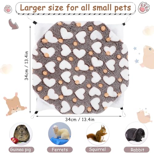 Qpets® Winter Hammock Bed for Small Animals Hibernation Plush Hanging Squirrel House Pets Sleeping Bag for Guinea Pig Ferrets Hamsters Hedgehogs Chinchillas L Multicolor 2PCS Qpets® Winter Hammock Bed for Small Animals Hibernation Plush Hanging Squirrel House Pets Sleeping Bag for Guinea Pig Ferrets Hamsters Hedgehogs Chinchillas L Multicolor 2PCS